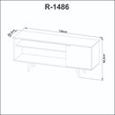 Ver imagem 7 de Rack para TV até 42 Polegadas com 1 Porta Amêndoa/Mármore Branco - Tecno Mobili