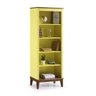 Estante de Madeira Maciça 4 Prateleiras - Amarelo Lemon - 1