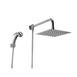 Ducha Chuveiro Inox 20 Cm com Chuveirinho de Mão com Trava - 1