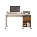 Ver imagem 4 de Escrivaninha Alphecca Moderno 1 Gaveta MDF MDP 136cm Off White Germai Móveis