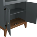 Ver imagem 4 de Estante de Madeira Maciça 2 Portas - Cinza