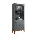 Ver imagem 1 de Estante de Madeira Maciça 2 Portas - Cinza