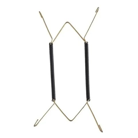 Suporte Gancho Mola Dourada Prato Decorativo Parede Pendurar Mesa 14 a 24 Cm