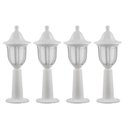 Ver imagem 1 de Kit 4 Balizadores Branco para Muro Lente Fosca Injetado 45cm Termoplástico Dital Jardim