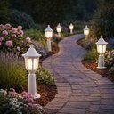 Ver imagem 5 de Kit 4 Balizadores Branco para Muro Lente Fosca Injetado 45cm Termoplástico Dital Jardim