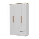 Ver imagem 2 de Guarda Roupa Solteiro 4 Portas Milan Carraro Branco