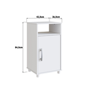 Ver imagem 3 de Balcão Multiuso 1 Nicho 1 Porta Branco B01 Emovell