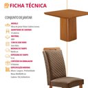 Ver imagem 7 de Mesa de Jantar Eloise 90cm Tampo MDF Laminado Canto Copo com 4 Cadeiras Lorena