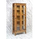 Ver imagem 2 de Cristaleira de Madeira Maciça 2 Portas - Amêndoa - Verniz