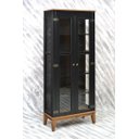 Ver imagem 2 de Cristaleira de Madeira Maciça 2 Portas - Preto