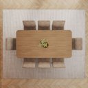 Ver imagem 5 de Conjunto Sala Jantar Mesa Olívia 200 cm Canto Arred C Vid 8 Cadeiras Pietra Henn