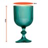 Jogo com 6 Taças Cameratta de Vidro Verde com Borda Dourada para Agua ou Suco 365ml - 2
