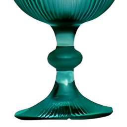 Jogo com 6 Taças Cameratta de Vidro Verde com Borda Dourada para Agua ou Suco 365ml - 6