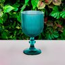 Jogo com 6 Taças Cameratta de Vidro Verde com Borda Dourada para Agua ou Suco 365ml - 4