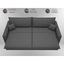 Ver mais imagens de Sofá Tango 2,60m sem Caixa, Retrátil e Reclinável Linho Soft Grafite - Netsofas