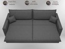 Ver mais imagens de Sofá Tango 2,60m sem Caixa, Retrátil e Reclinável Linho Soft Grafite - Netsofas