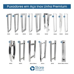 Puxador De Portas Aço Inox 80Cm Alta Qualidade - 3