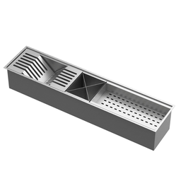 Calha Canal Organizador Escorredor Gourmet Inox 78cm Goldenx - 3