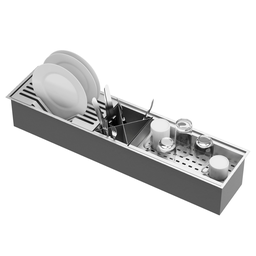 Calha Canal Organizador Escorredor Gourmet Inox 78cm Goldenx - 7