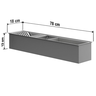 Calha Canal Organizador Escorredor Gourmet Inox 78cm Goldenx - 8