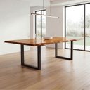 Ver imagem 4 de Mesa de Jantar 6 Lugares Industrial Madeira Maciça 230x90cm