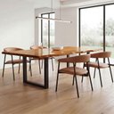 Ver imagem 1 de Mesa de Jantar 6 Lugares Industrial Madeira Maciça 230x90cm