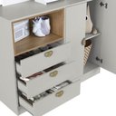 Ver imagem 2 de Cama Montessoriana Infantil com Cômoda 3 Gavetas 2 Portas MDP Arenas com Mel