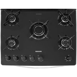 Fogão Suggar Neo Glass 5 Queimadores Mesa Vidro Prata Inox Fgvng510prix Bivolt - 5