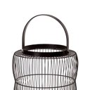 Ver imagem 3 de Lanterna Decorativa em Metal Preto 23x22 cm - D’Rossi Lanterna Metal