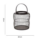Ver imagem 5 de Lanterna Decorativa em Metal Preto 23x22 cm - D’Rossi Lanterna Metal