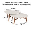 Ver imagem 4 de Kit Mesa de Centro Organica Manaus Base Madeira para Sala