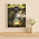 Ver imagem 1 de Quadro Mestre Irineu Santo Daime 24x18cm Mold Preta