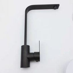 Torneira Cozinha Misturador Monocomando de Bancada Redonda Estilo Slim Industrial Alta Preta Modelo - 8