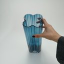 Ver imagem 6 de Vaso Decorativo Enfeite Casa Planta Home&co Vidro 30x10x10cm Azul
