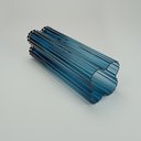 Ver imagem 3 de Vaso Decorativo Enfeite Casa Planta Home&co Vidro 30x10x10cm Azul