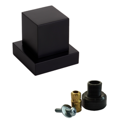 Acabamento Registro Volante Quadrado P/ Docol Metal Preto - 1