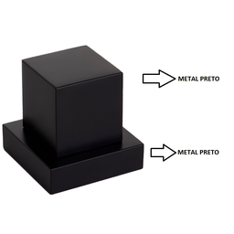Acabamento Registro Volante Quadrado P/ Docol Metal Preto - 5