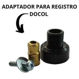 Acabamento Registro Volante Quadrado P/ Docol Metal Preto - 6
