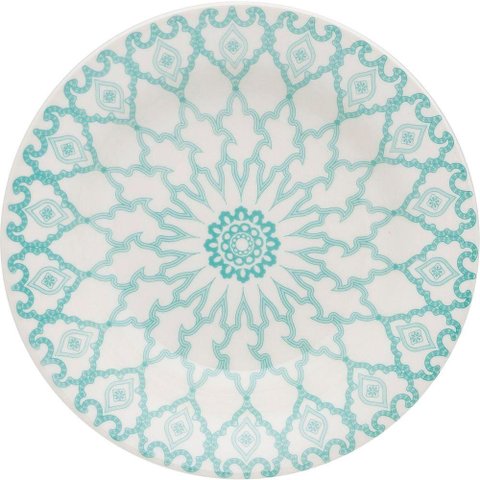 Kit 4 Pratos de Sobremesa Donna Mandala Oxford Cerâmica 19cm