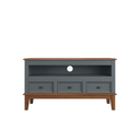 Ver imagem 4 de Rack para TV 43 Polegadas Madeira Maciça 3 Gavetas Rústico 113,8cm Cinza - Apaixone & Decore