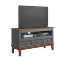 Ver imagem 1 de Rack para TV 43 Polegadas Madeira Maciça 3 Gavetas Rústico 113,8cm Cinza - Apaixone & Decore