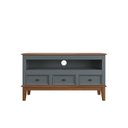 Ver imagem 3 de Rack para TV 43 Polegadas Madeira Maciça 3 Gavetas Rústico 113,8cm Cinza - Apaixone & Decore