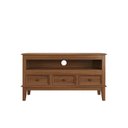 Ver imagem 5 de Rack para TV 43 Polegadas Madeira Maciça 3 Gavetas Rústico 113,8cm Amêndoa - Apaixone & Decore