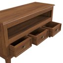 Ver imagem 6 de Rack para TV 43 Polegadas Madeira Maciça 3 Gavetas Rústico 113,8cm Amêndoa - Apaixone & Decore