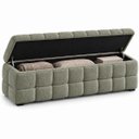 Ver imagem 6 de Recamier Baú Cama Quenn 158cm Banco Puf Estofado Bouclé Boss:Olivia/Bouclé