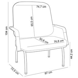 Cadeira de Escritório Recepção com Braço Fixa Cromada Magno P03 Vinil Azul - Lyam Decor - 3 Cadeira de Escritório Recepção com Braço Fixa Cromada Magno P03 Vinil Azul - Lyam Decor - 3