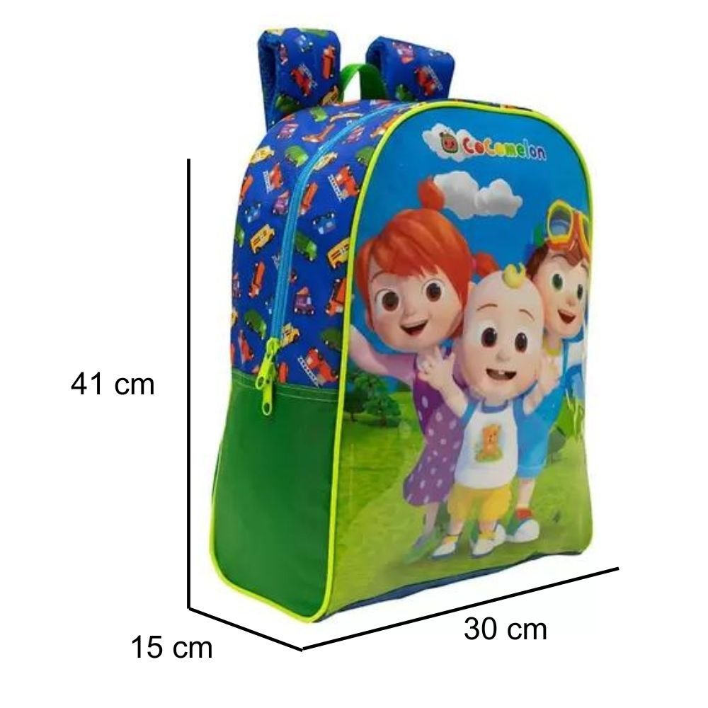 Mochila Infantil Escolar de Costas Cocomelon X1 16 Azul Xeryus - 4