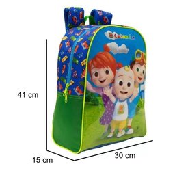 Mochila Infantil Escolar de Costas Cocomelon X1 16 Azul Xeryus - 4