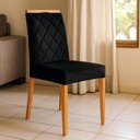 Ver imagem 2 de Kit 4 Cadeiras de Jantar Estofadas Madeira Maciça Multimóveis Cr15020 Madeirado/preto