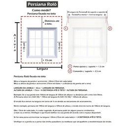 CORTINA PERSIANA ROLO TELA SOLAR 5% 0,40 Larg X 0,90 Alt:Cinza - 7